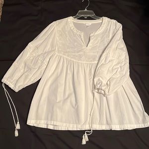 Delicate white, embroidered blouse